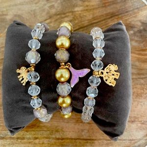 Amethyst Charm Bracelet Set
